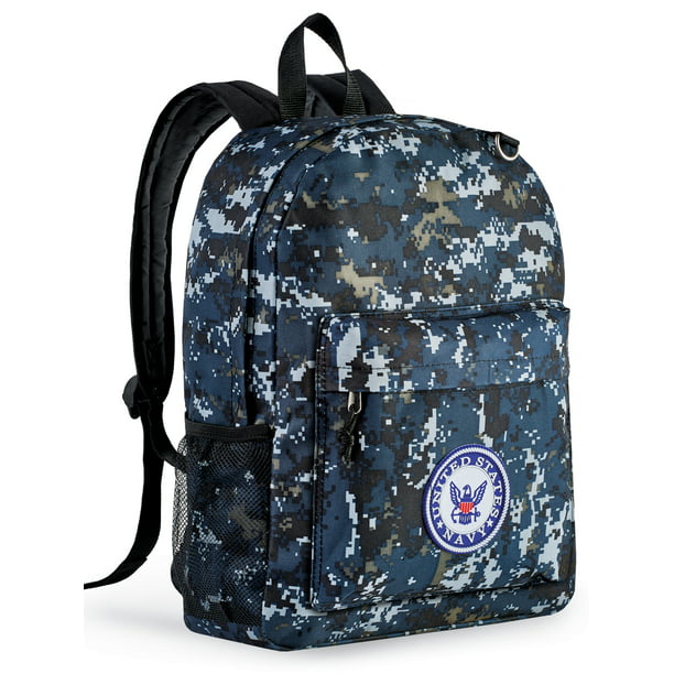 U.S Navy Fire Controlman Round FC Backpack with USB Charging Port Casual Backpack 